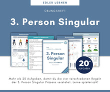 Lade das Bild in den Galerie-Viewer, Übungsheft Englische Verben 3. Person Singular