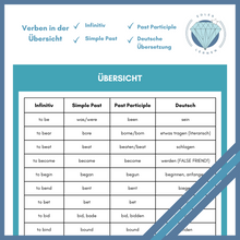 Lade das Bild in den Galerie-Viewer, Unregelmäßige Verben Übungsheft