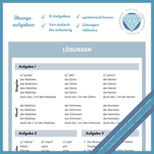 Lade das Bild in den Galerie-Viewer, Hier sind die Lösungen der ersten drei Aufgaben. Die Lösungen sind inklusive und stehen hinten im Übungsbundle.