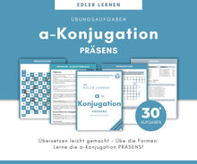 Lade das Bild in den Galerie-Viewer, Übungsheft a-Konjugation PRÄSENS
