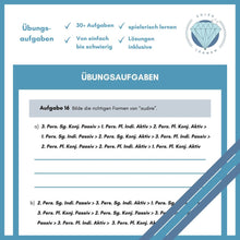 Lade das Bild in den Galerie-Viewer, Produktbild Übungsaufgaben Beispiel 1: Bilde die richtigen Formen von "audire". Gehe dazu die Formenschlange entlang.