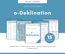 Lade das Bild in den Galerie-Viewer, Übungsheft o-Deklination