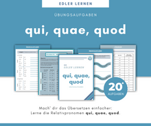Lade das Bild in den Galerie-Viewer, Übungsheft Qui, Quae, Quod