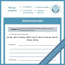 Lade das Bild in den Galerie-Viewer, Übungsheft i-Deklination