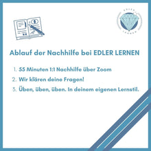 Lade das Bild in den Galerie-Viewer, 1:1 Nachhilfe (55min) im Monatsabo