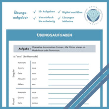 Lade das Bild in den Galerie-Viewer, Übungsheft u-Deklination