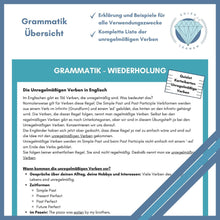 Lade das Bild in den Galerie-Viewer, Unregelmäßige Verben Übungsheft
